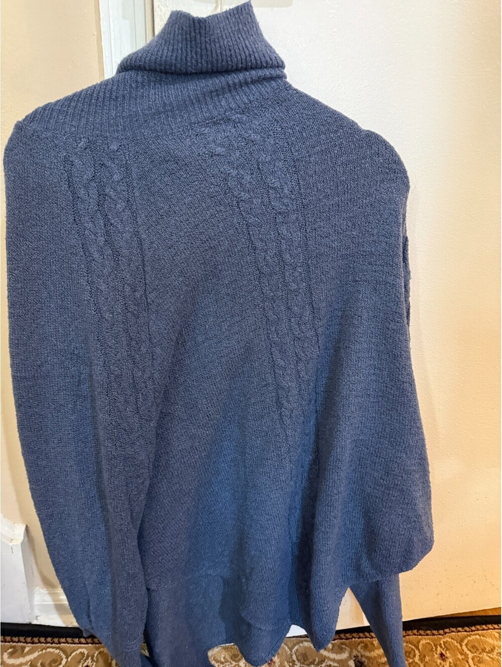 SHEIN Women's Blue Cowl Neck Sweater XXL Cozy